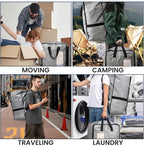 TAILI 2 Pack Gray Moving Bags w/Adjustable Backpack Straps, Moving Supplies - Image 9