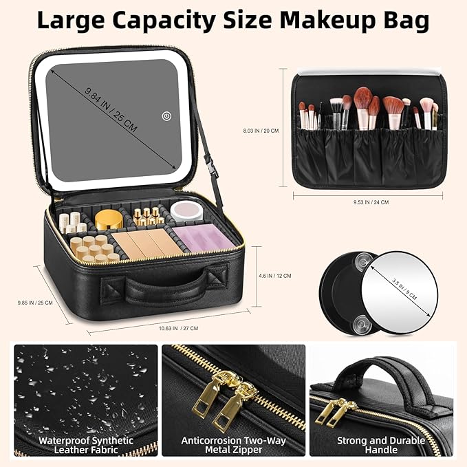 Lighted Travel Makeup Bag - Image 4