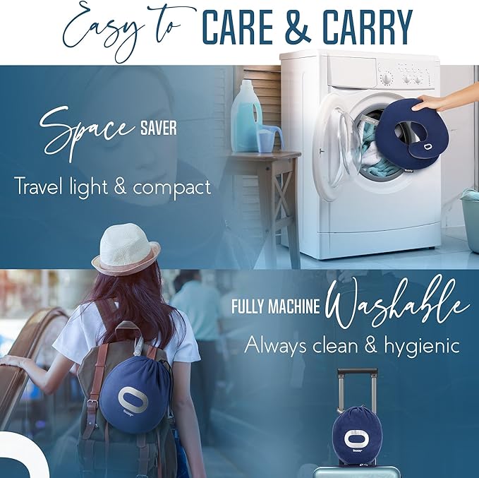 BCOZZY Neck Pillow for Travel Provides Double Support to The Head, and Chin in - Image 6