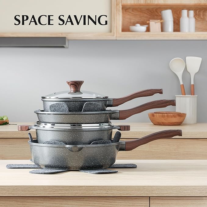 SENSARTE Nonstick Cookware Set 23-Piece, Non Stick Pots and Pans Set - Image 7