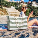 Becokan Beach Bags for Women Large Waterproof Beach Tote Bag Zipper Beach Bags - Image 7