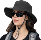 Rosoz Sun Hat for Men Women Boonie Bucket Hat Wide Brim Breathable Cooling - Image 2