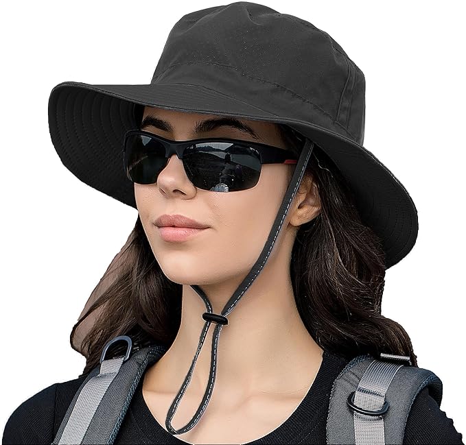 Rosoz Sun Hat for Men Women Boonie Bucket Hat Wide Brim Breathable Cooling - Image 2