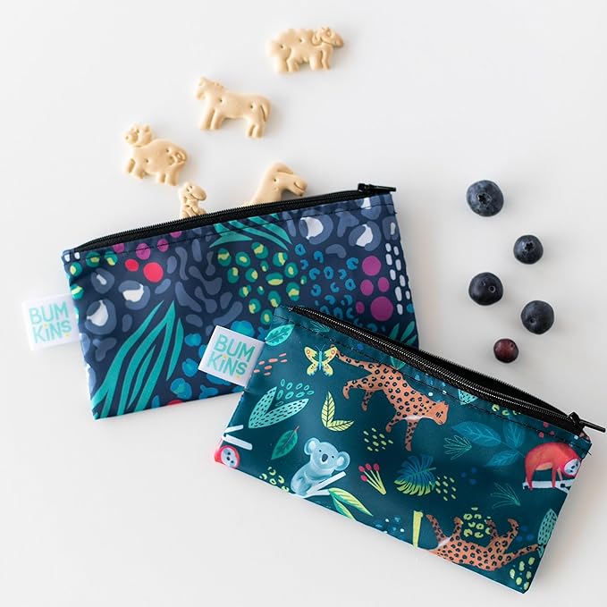 Bumkins Reusable Snack Bags, for Kids School Lunch and for Adults Portion - Image 3