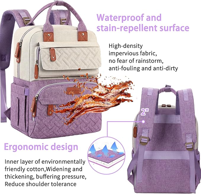 Diaper Bag Backpack, Large Unisex Baby Bags - Image 6