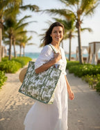Cotton Quilted Tote Bag for Women – Large Beach & Travel Tote - Image 2