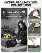 Vacuum Backpack Travel With Pump, Mochila De Viaje Compresion Al Vacio - Image 5