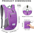 G4Free 10L/15L Hiking Backpack Lightweight Packable Hiking Daypack Small Travel - Image 2