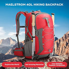 Maelstrom Hiking Backpack, Camping Backpack, 40L Waterproof Hiking Daypack - Image 7