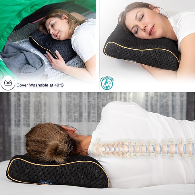 Travel & Camping Comfortable Memory Foam Pillow – Easy to Carry Portable Bag – - Image 6