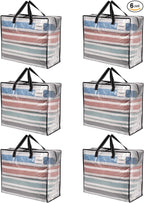 VENO 6 Pack Heavy Duty Moving Bags, Storage Bags, Packing Supplies, Top Zipper by Veno