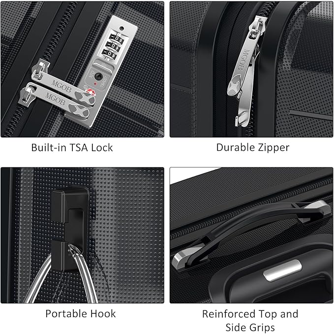 24 Inch Luggage with Spinner Wheels, Hard Shell Suitcase, Lightweight PP - Image 6
