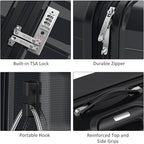24 Inch Luggage with Spinner Wheels, Hard Shell Suitcase, Lightweight PP - Image 6