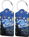 Abstract Starry Night 2 Pcs Luggage Tags, Privacy Cover ID Label by Unknown