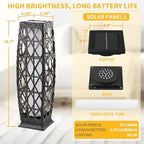 Solar Powered Outdoor Floor, 2 Piece Outdoor Floor Lamps, Solar Lanterns - Image 6