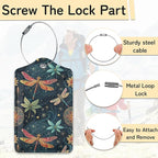3 PCS Dragonfly Luggage Tags, Fantasy Dragonfly Suitcase Tags Privacy Cover ID - Image 2