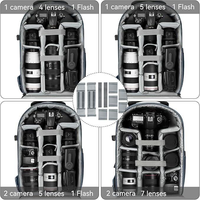 TORIBIO Camera Backpack, Hardshell DSLR Photography Camera Bag, Waterproof Hard - Image 2