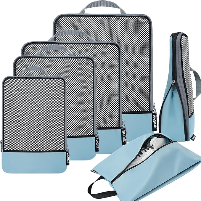 BAGAIL 4 Set/6 Set/8 Set Compression Packing Cubes Travel Accessories by BAGAIL