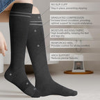 LEVSOX Compression Socks for Pregnant Women 20-30 mmHg Knee High Cute Funny - Image 2
