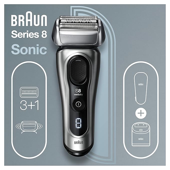Braun Electric Razor for Men, Series 8 8467cc Electric Foil Shaver - Image 10