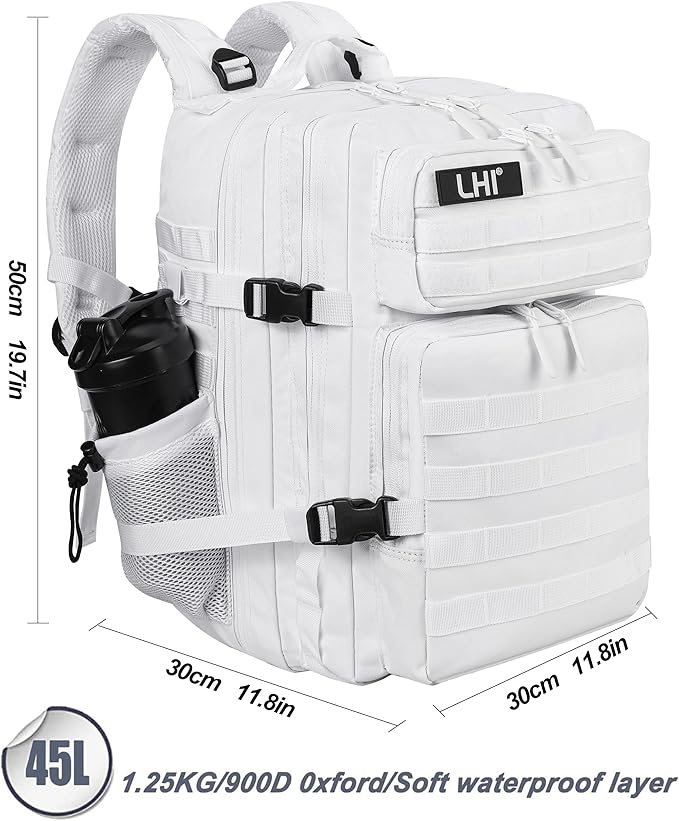 LHI Military Tactical Backpack for Men and Women 45L Army 3 Days Assault Pack - Image 3