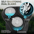 MANECODE® 7-in-1 Electric Razor for Men - Shaver with Floating 8 Contouring Technology® and IQ Cleaning Sensor®