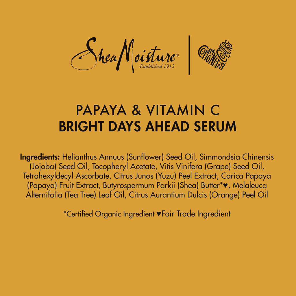 SheaMoisture Serum For All Skin Types Papaya and Vitamin C Vitamin C Serum 1 oz (1 Ounce (Pack of 1))