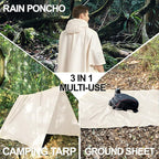salamra Hooded Rain Poncho Waterproof Raincoat Jacket - Image 4