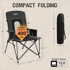 PORTAL Oversized Folding Camping Chair High Back Portable Lawn Chairs - Image 3