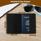 Jack&Chris Leather Passport Holder, Passport Travel Wallet Cover Case - Image 2