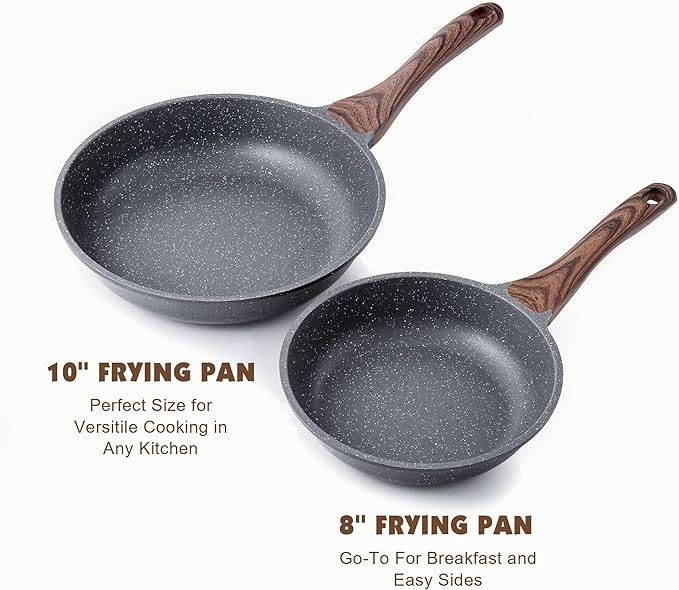 SENSARTE Nonstick Frying Pan Skillet, Swiss Granite Coating Omelette Pan - Image 8