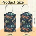 3 PCS Dragonfly Luggage Tags, Fantasy Dragonfly Suitcase Tags Privacy Cover ID - Image 3