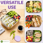 Everusely - Bento Box - Lavender, 27oz / 0.8 L - Stainless Steel Lunch Box - 3 - Image 5