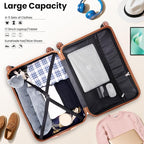 Hoteel 6 Piece Luggage Set Carry on ABS+PC Hard Shell Suitcase - Image 6