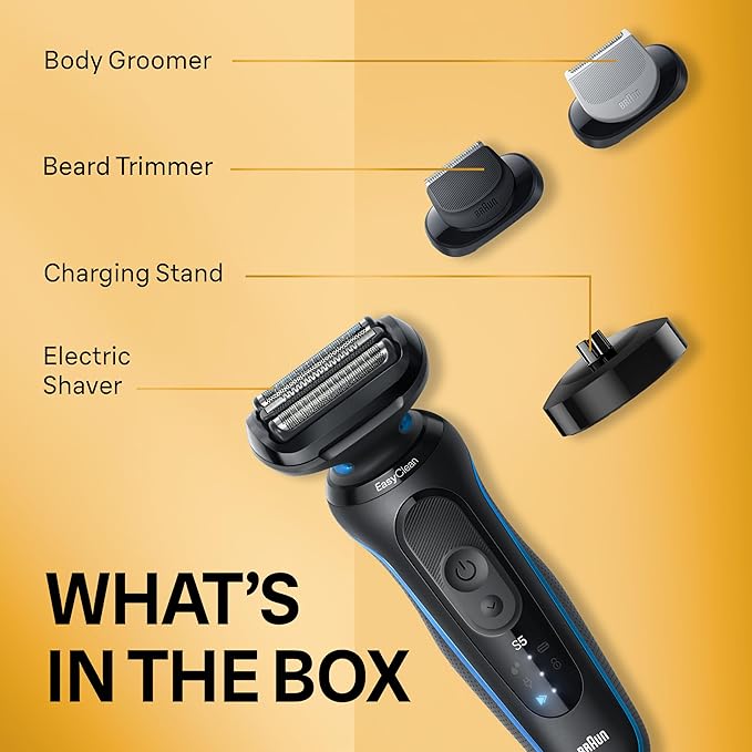 Braun Electric Shaver for Men, Series 5 5150cs, Wet & Dry Shave, Turbo Shaving - Image 2