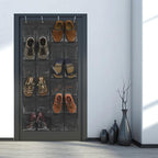 Simple Houseware 24 Pockets Large Clear Pockets Over The Door Hanging Shoe - Image 2