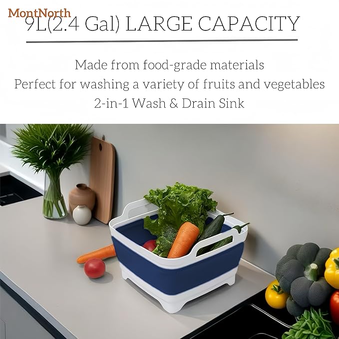 Collapsible Wash Basin 9L, Foldable Dish Tub - Image 7