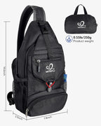 WATERFLY Packable Small Crossbody Sling Backpack Shoulder Chest Bag Daypack - Image 2