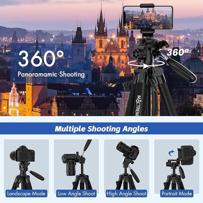 MACTREM 75 Inch Camera Tripod for Sony Canon Nikon, Lightweight Travel Video - Image 6