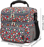 FlowFly Double Layer Cooler Insulated Lunch Bag Adult Lunch Box Large Tote Bag - Image 4