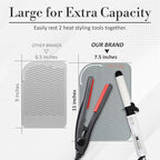 Vanity Accessories Heat Resistant Mat – Silicone Flat Iron & Curling Iron Holder, Non-Slip Vanity Mat & Hot Tool Mat for Home, Salon, or Travel Use