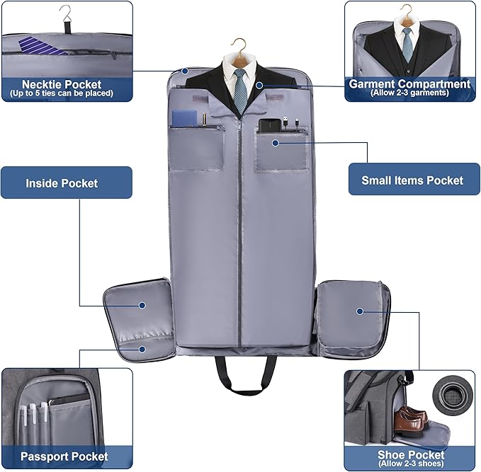 Convertible Duffle Bags for Travel Carry On Suit Duffle Bags - Image 2