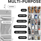 Simple Houseware 24 Pockets Large Clear Pockets Over The Door Hanging Shoe - Image 4