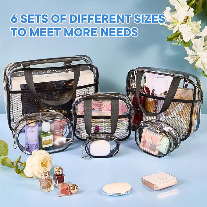 XEWEA Clear Travel Toiletry Bags & Small Electronic Accessories Organizer Case - Image 7