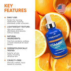 Vitamin C Serum for Face, Stem Cells, Niacinamide, Hyaluronic Acid & Vitamin E – Anti-Aging Retinol Facial Serum with Glycolic Acid & Retinal for Brightening, Hydrating & Firming Skin – Made in USA