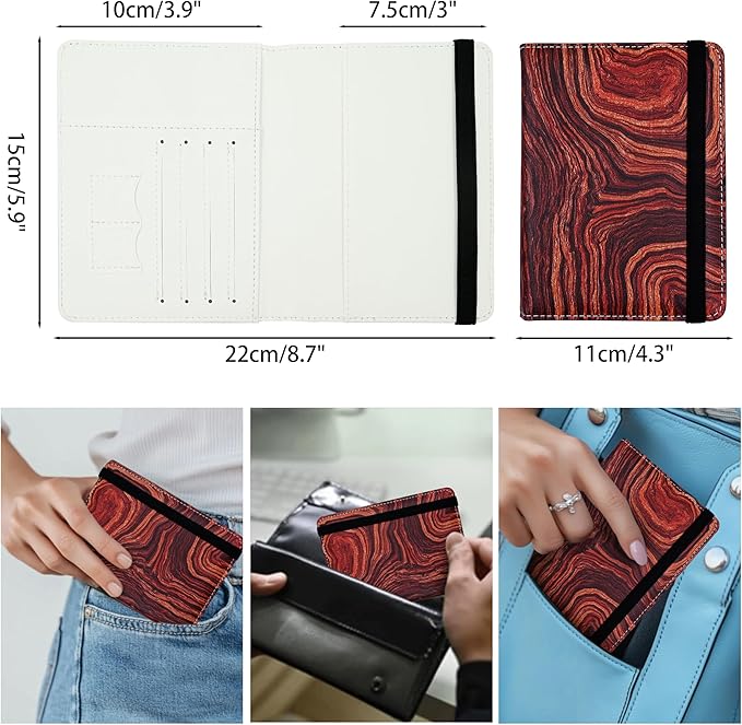 Passport Holder for Women and Men PU Leather Passport Cover for Travel - Image 4