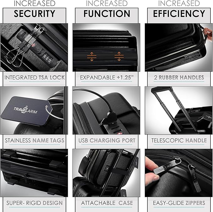 Hard Shell Luggage Sets with Spinner Wheels 4 Piece, Expandable Large Suitcases - Image 4