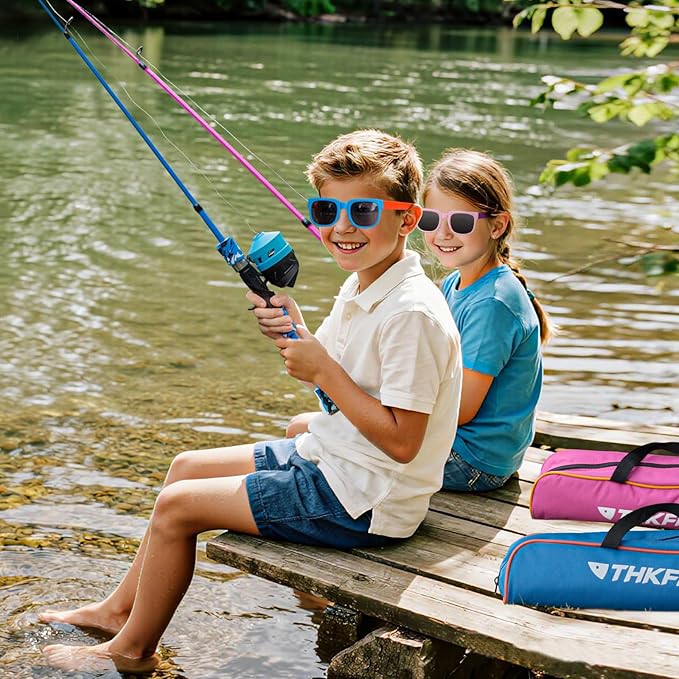 Kids Fishing Pole Set, Telescopic Fishing Rod Reel Combo Kids Starter Kit - Image 6