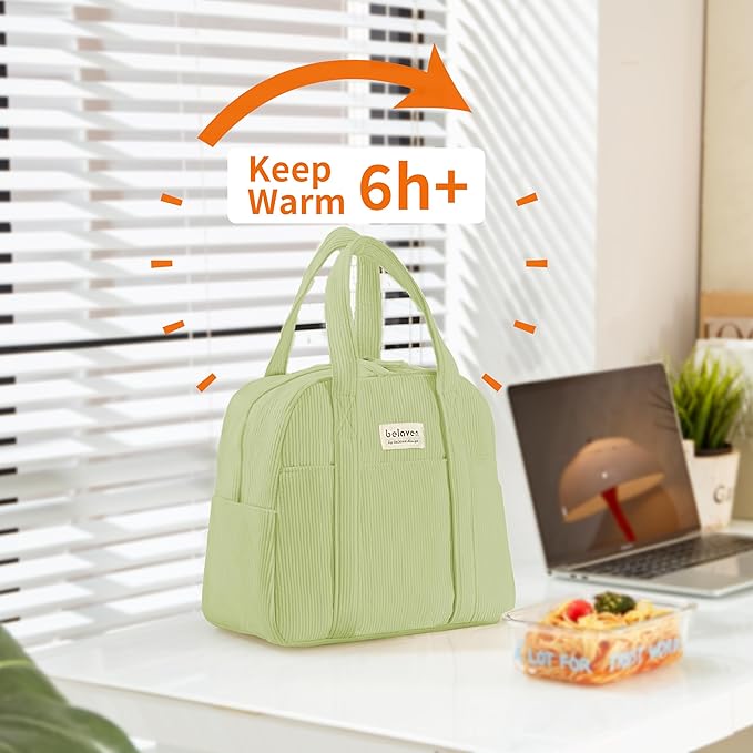 Insulated Lunch Bag for Women, 6-Hour Cold Retention Cooler Tote - Image 2