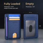 Buffway Slim Minimalist Front Pocket RFID Blocking Leather Wallets - Image 5